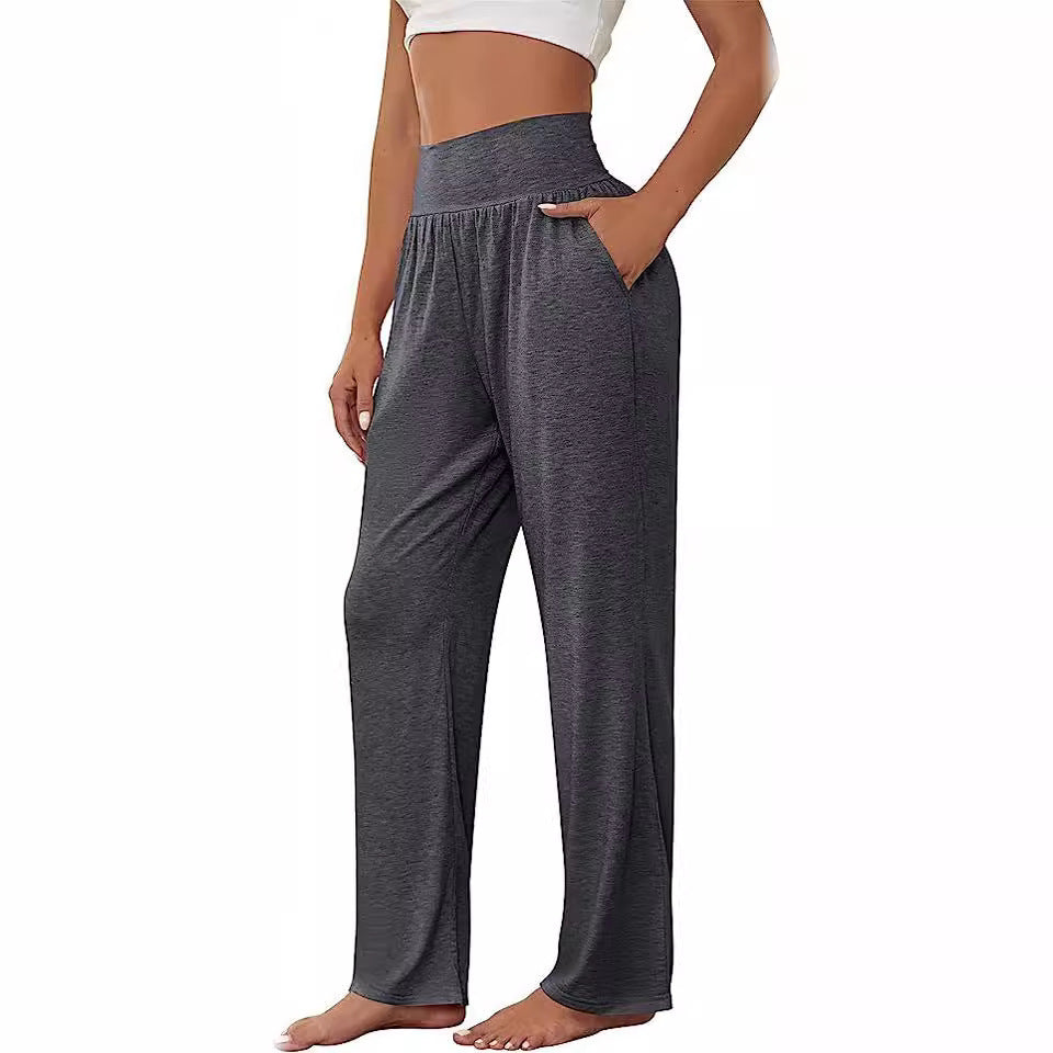 Comfortable high waist leisure pants for women with side pockets Lune London
