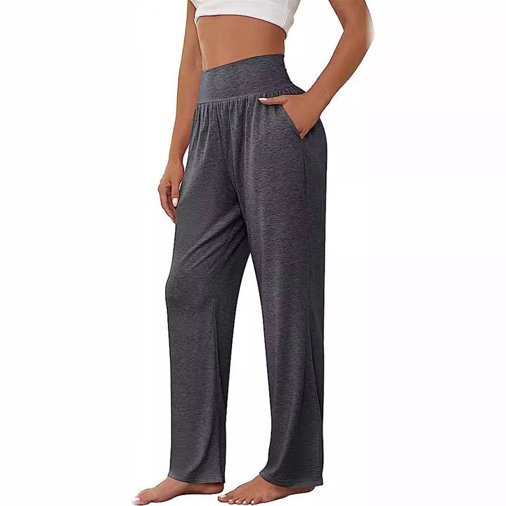 Comfortable high waist leisure pants for women with side pockets Lune London