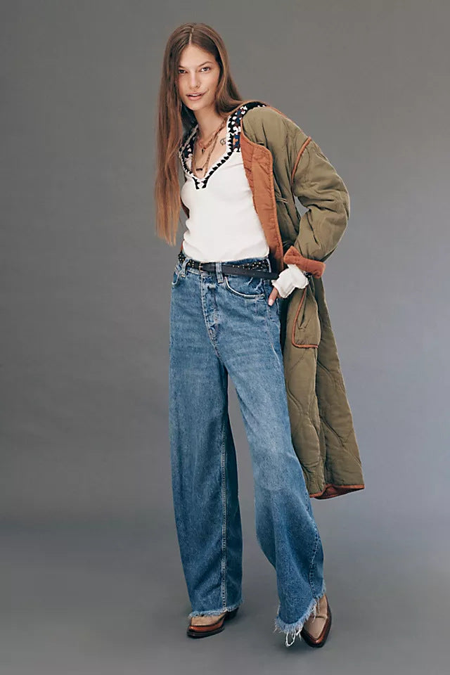 Women's Wide High-Waist Jeans Lune London