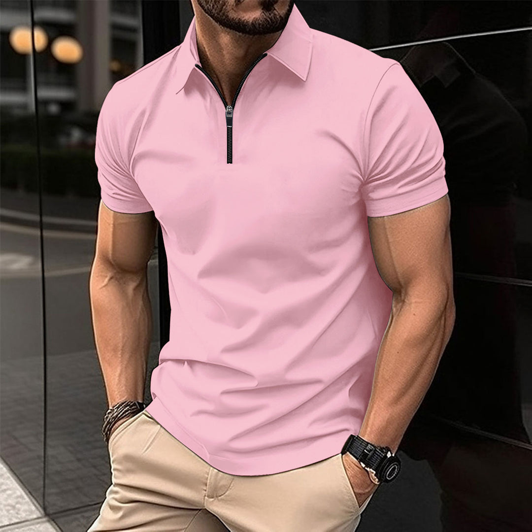Men's Performance Zip-Up Polo Modern Lune London