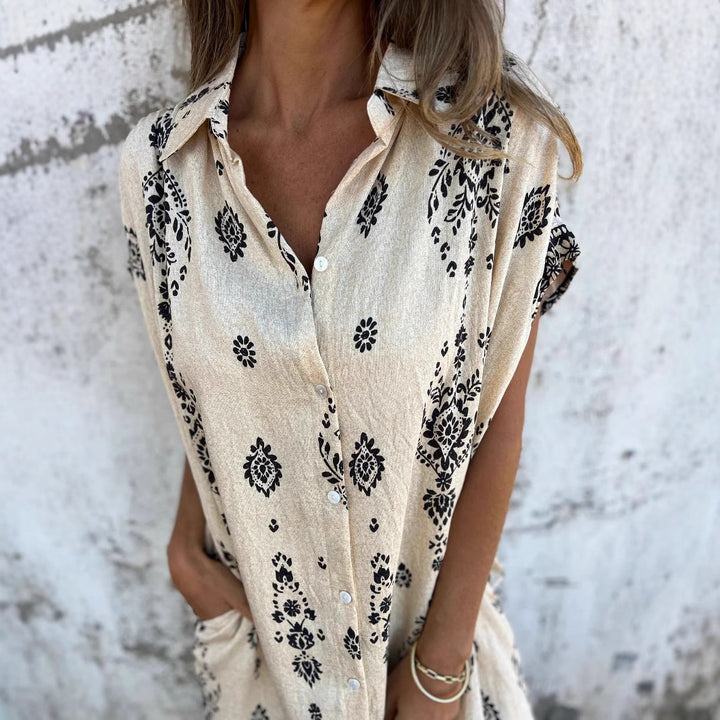 Lune London fine patterned women's shirt dress