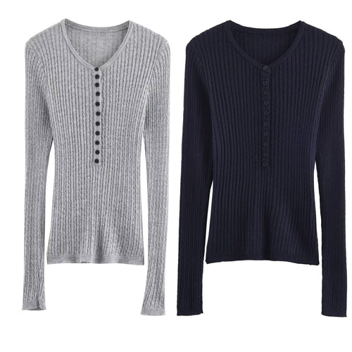 Long sleeve t-shirt for women with textured rib pattern Lune London