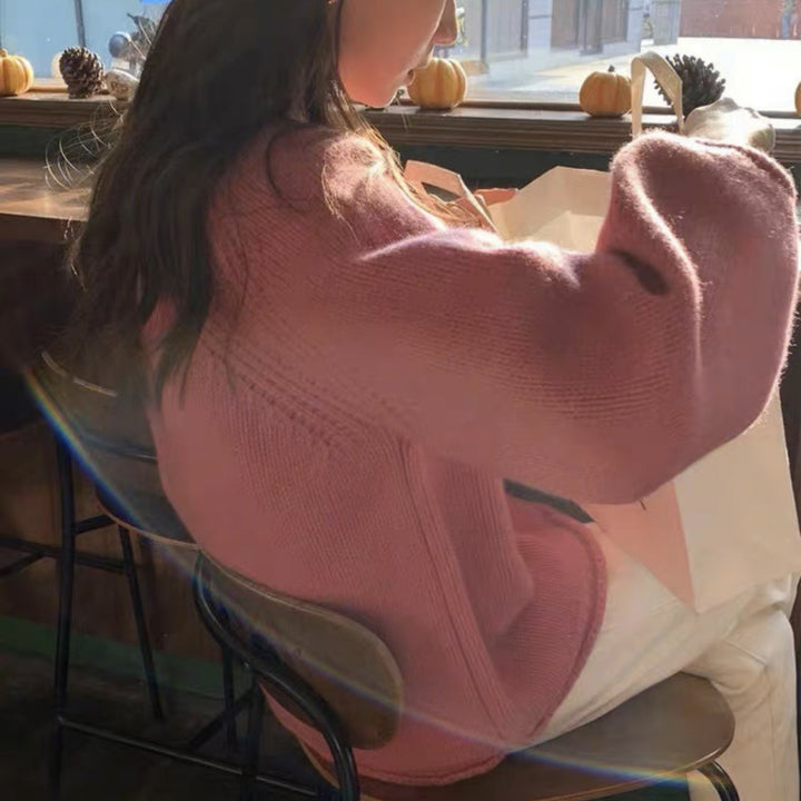 Comfortable knitted sweater for women with a relaxed fit and airy sleeves Lune London