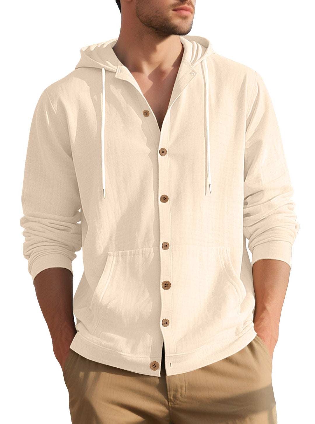 Elegant casual jacket for men with hood and practical pockets Lune London