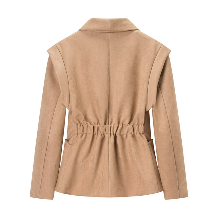 Blazer femme à la mode en imitation daim doux Chic & Stil