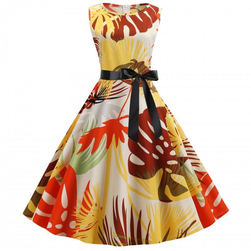 Robe swing femme avec motif floral et silhouette ajustée Chic & Stil