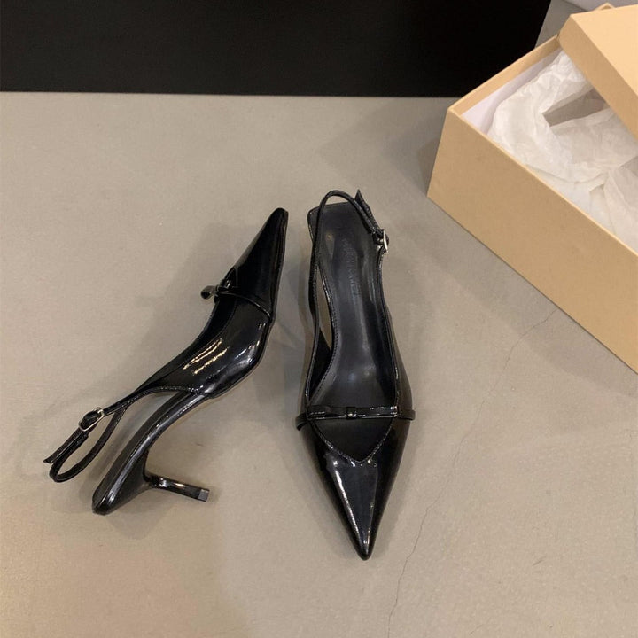 Women's Slingback Pumps with Elegant Cut and Fine Strap Lune London