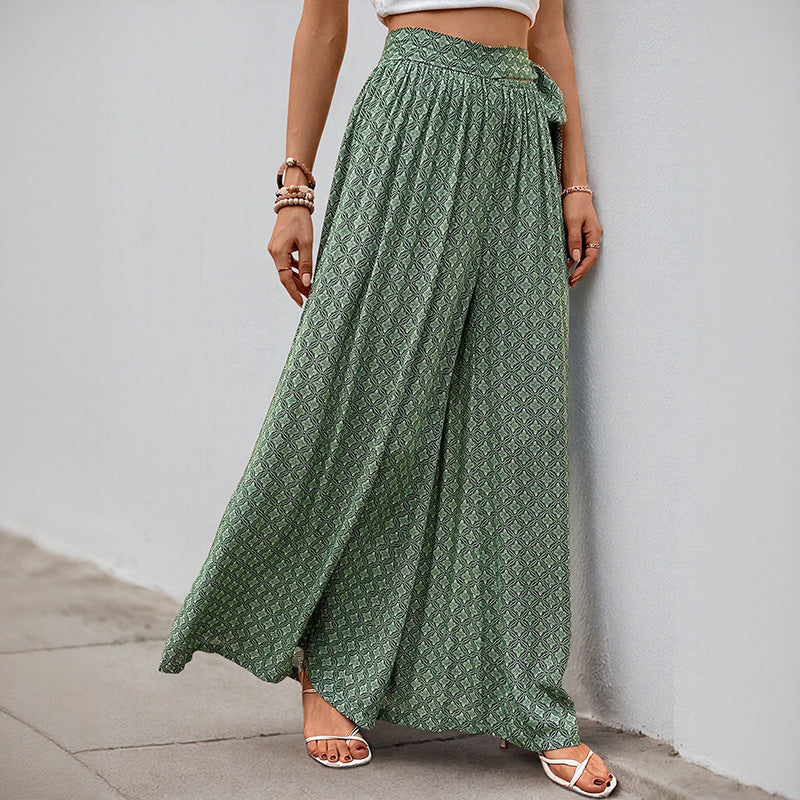 Lune London wide-leg boho printed pants for women