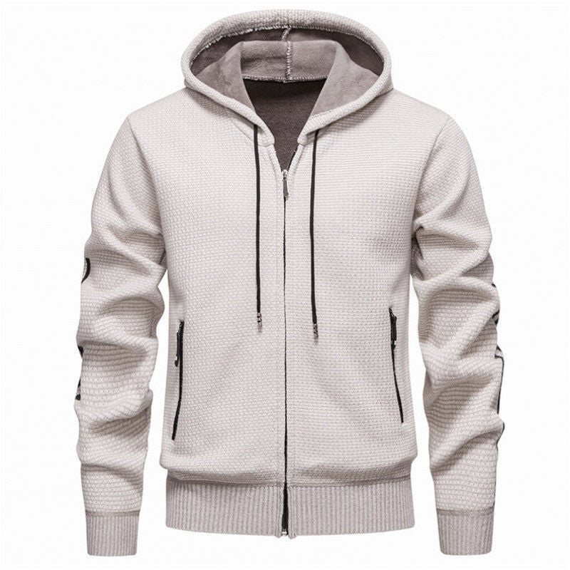 Sporty hoodie jacket for men with an innovative material blend Lune London