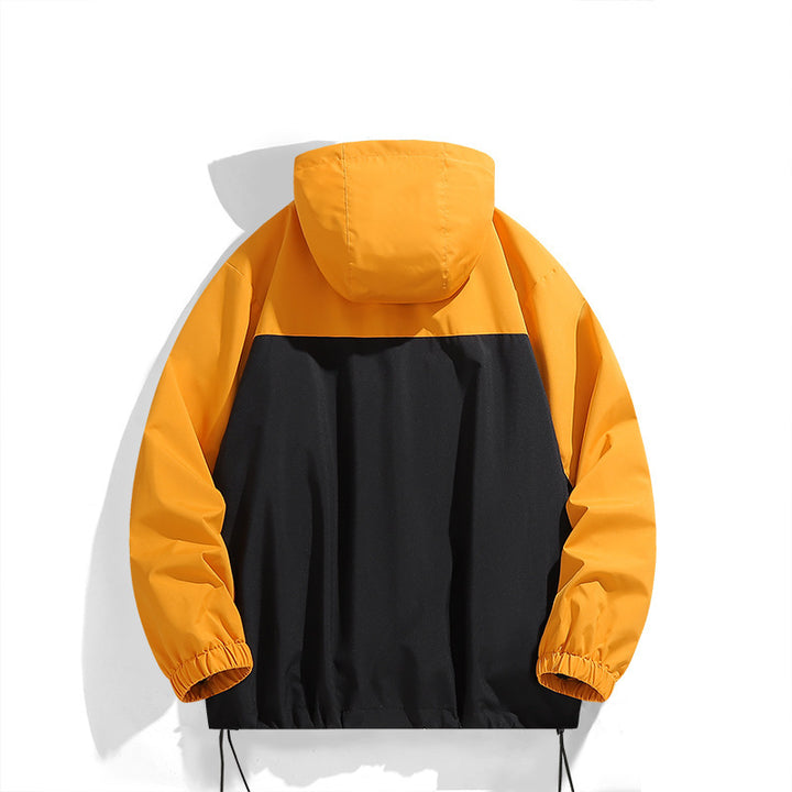 Functional windbreaker jacket for men with a stylish color contrast and practical pockets Lune London