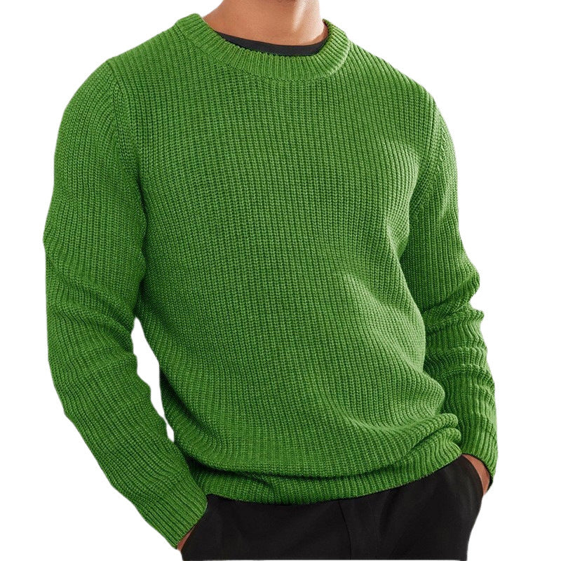 Knitted sweater for men with textured surface and crew neck Lune London