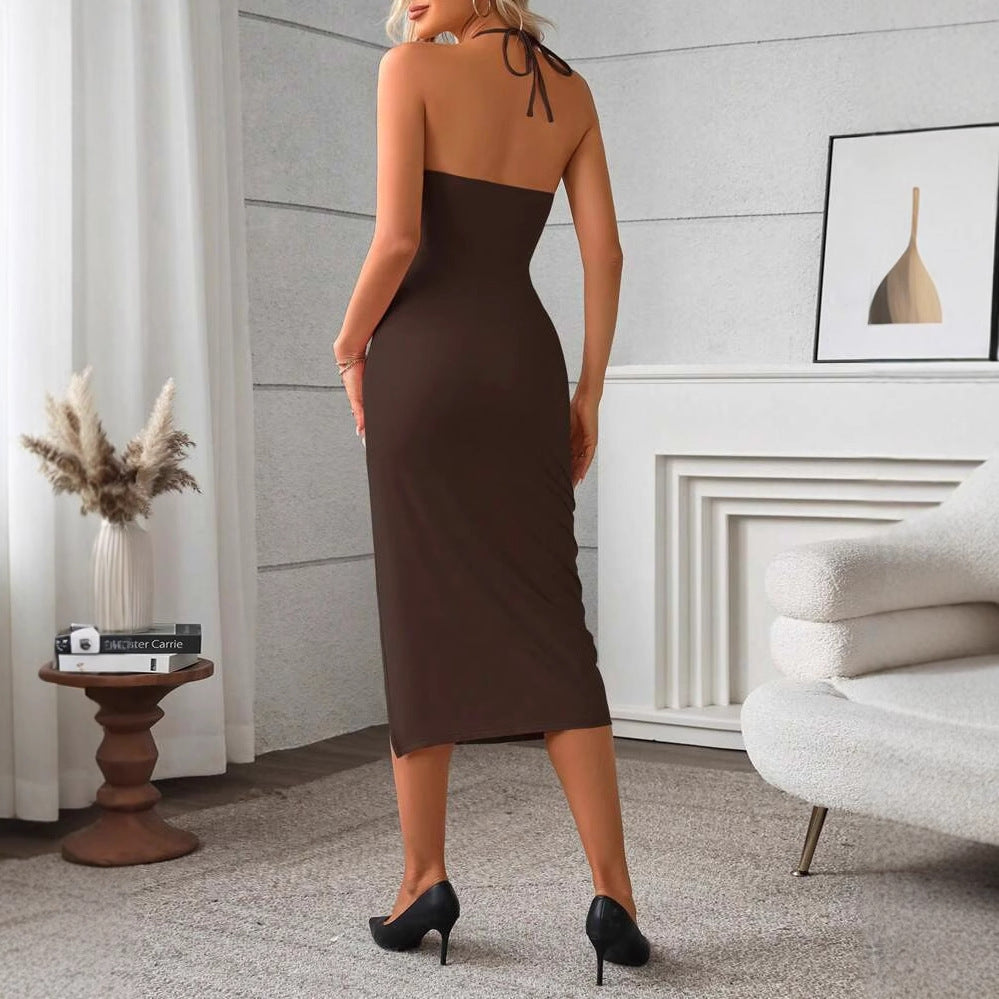 Lune London Women's maxi dress with refined cutouts and a side slit