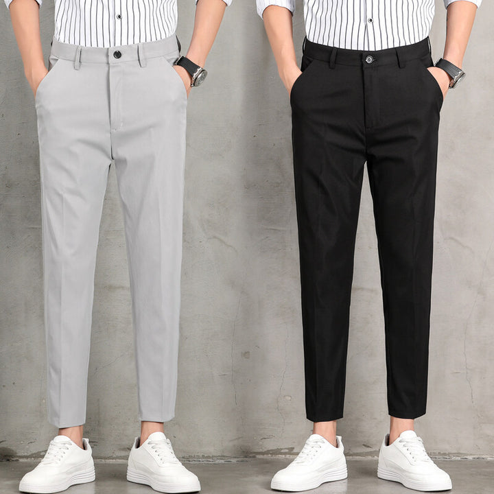 Modern slim fit chino pants for men with practical side pockets Lune London