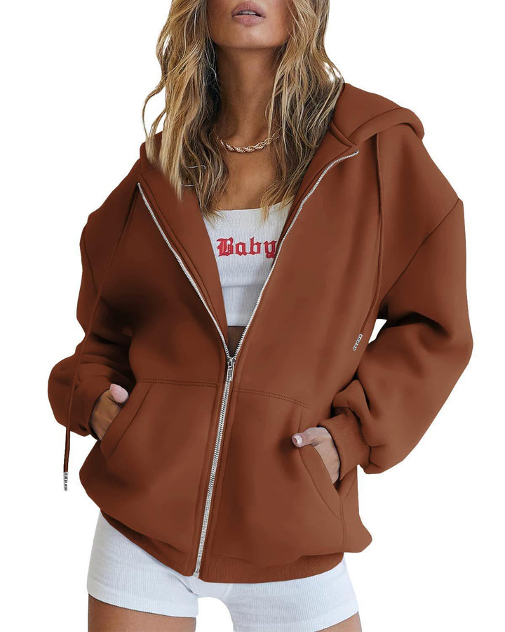 Ladies Zip-Up Hoodie Chic and Style