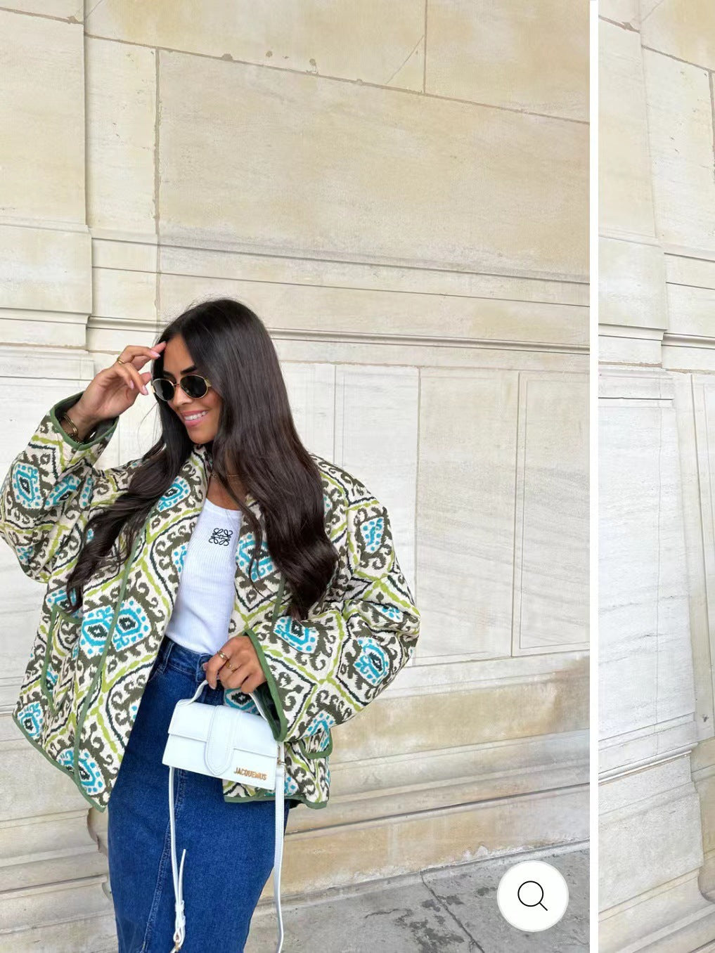Veste matelassée à motifs pour femmes au style oversize Chic & Stil