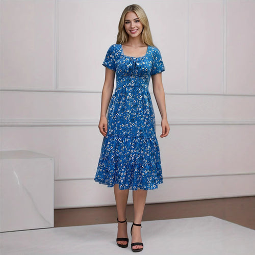 Lune London Layered Floral Midi Dress for Women