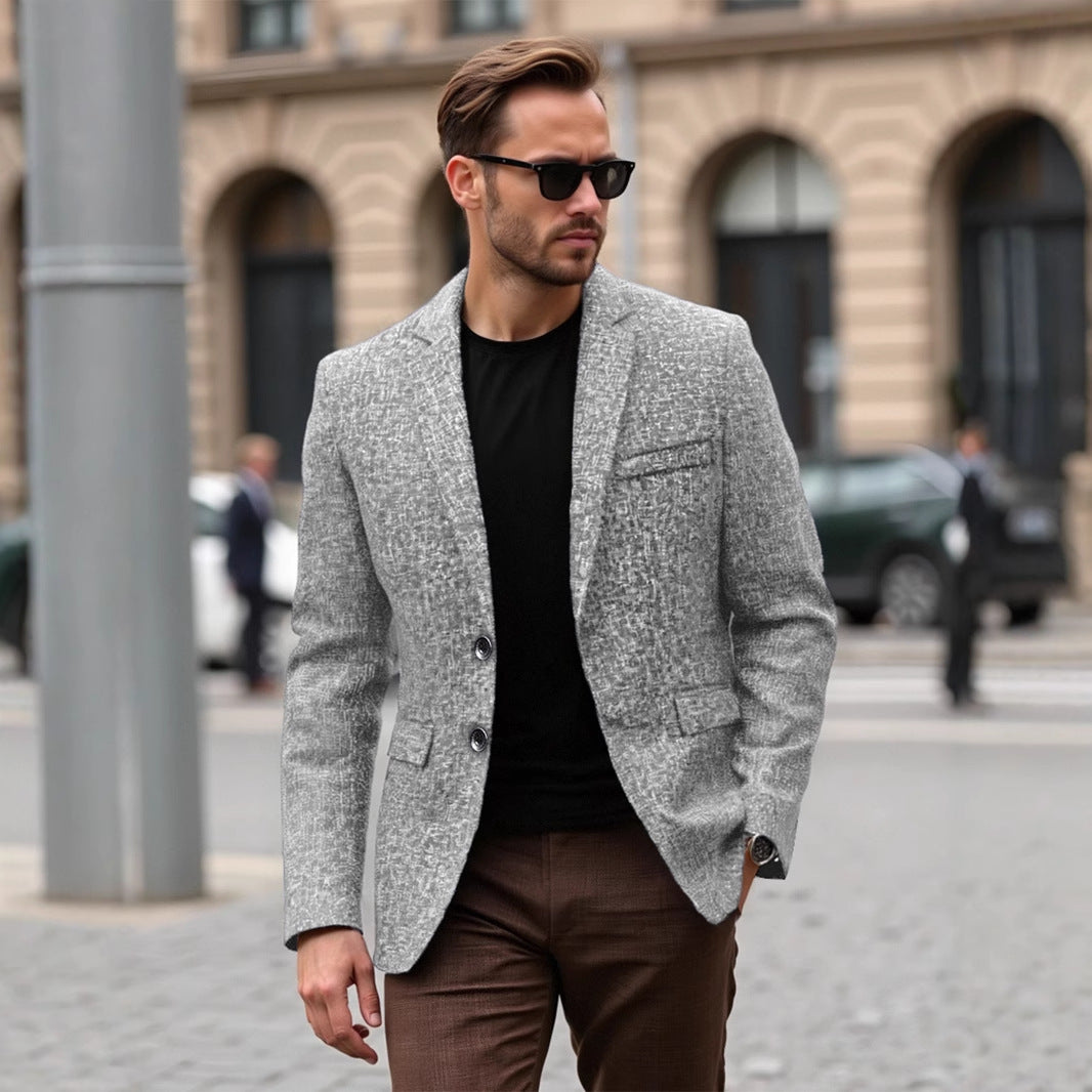 Men's Elegant Structured Blazer with Modern Fabric and Stylish Details Lune London