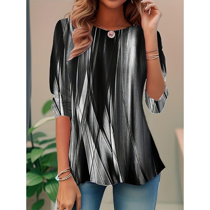 Blouse for women with abstract pattern and relaxed fit Lune London