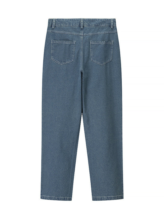 High-waisted jeans for women with a modern plaid pattern Lune London