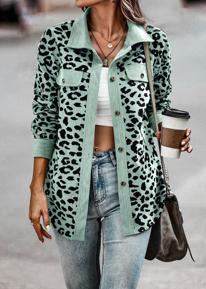 Casual linen jacket for women in animal print Lune London