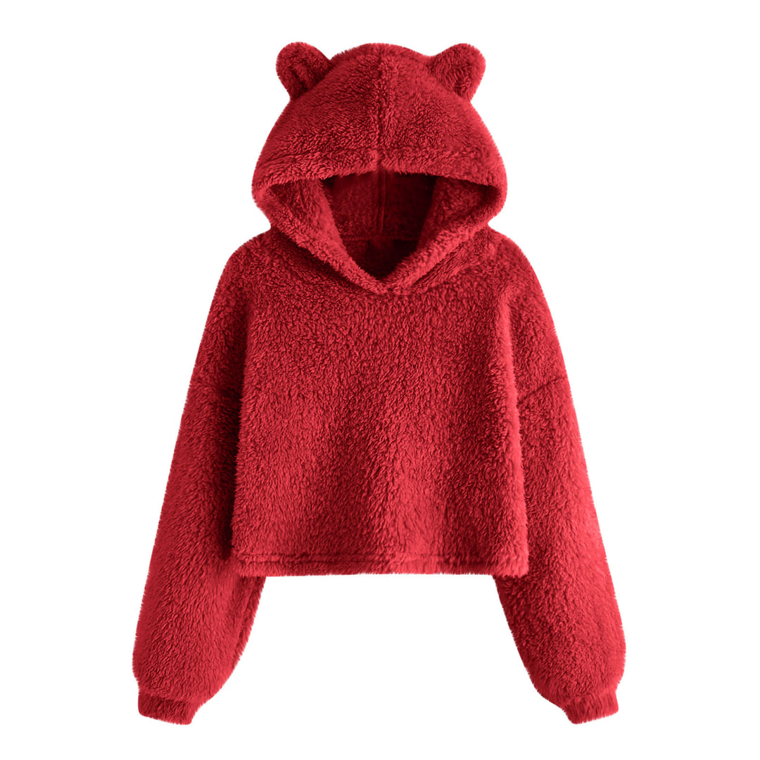 Ladies Cozy Sweatshirt and Fleece with Chic Bear Ears and Style