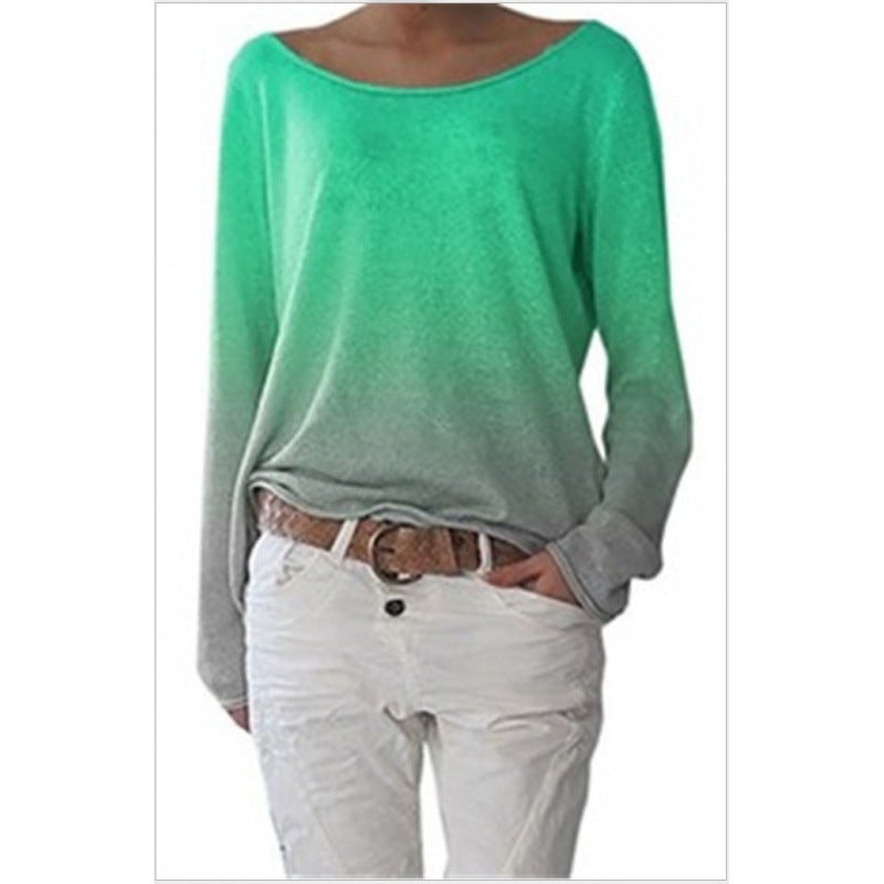 Sweatshirt Femme Oversize avec Design Ombre et Encolure Ronde Large Chic & Stil