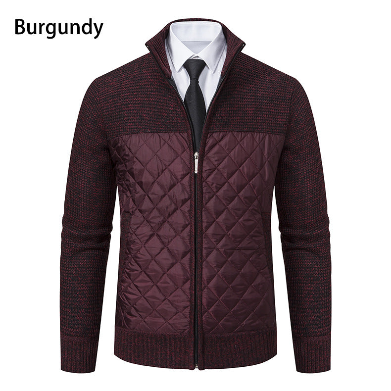 Quilted leisure jacket for men with high collar and practical pockets Lune London