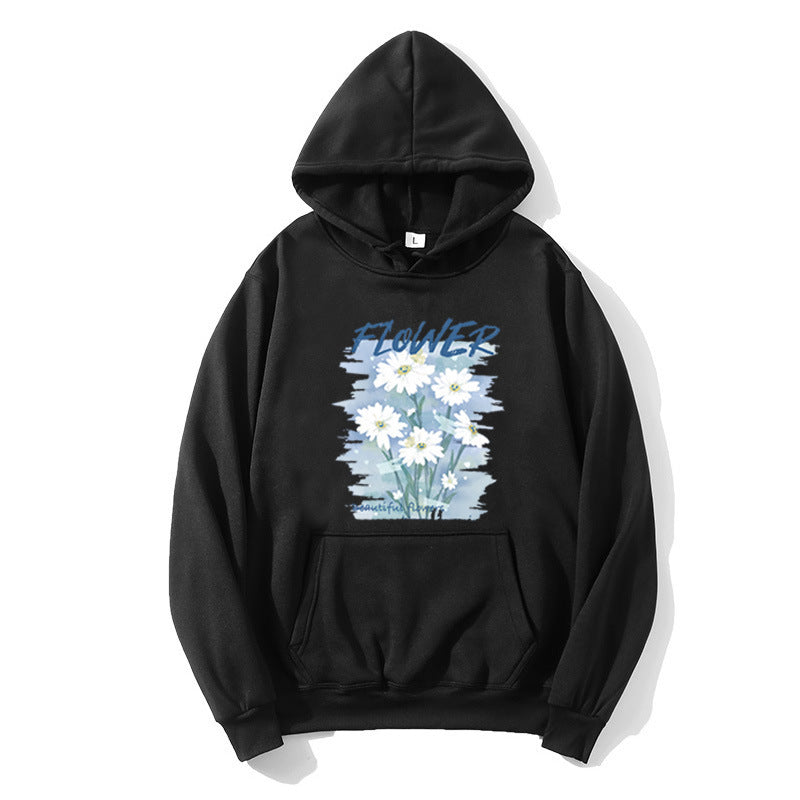 Women's hoodie with floral graphic print Chic & Stil