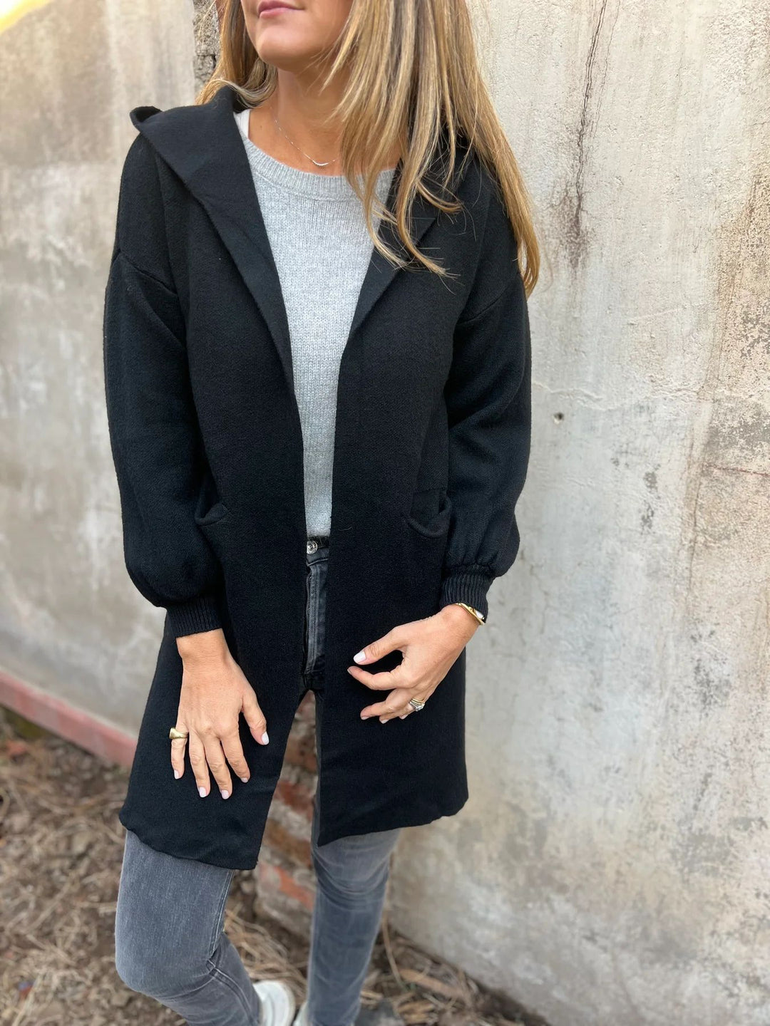 Ladies Long Sleeve Hooded Gilet Lune London