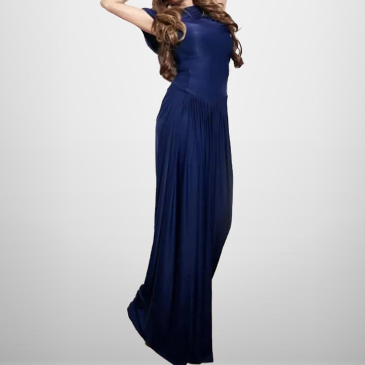 Robe Maxi Enveloppante Élégante pour Femmes avec Détails de Drapé Raffinés Chic & Stil