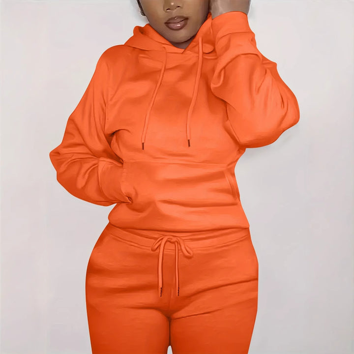 Ladies comfortable Hoodie with kangaroo pocket and elastic waist Lune London