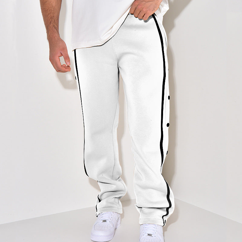 Sporty men's jogger pants with practical snap buttons Lune London