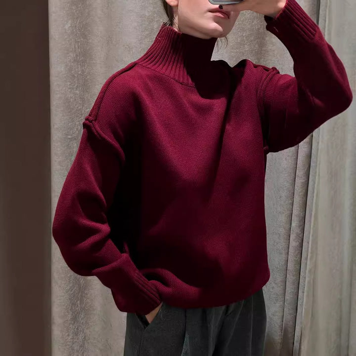 Ladies Trendy Turtleneck Pullover Lune London