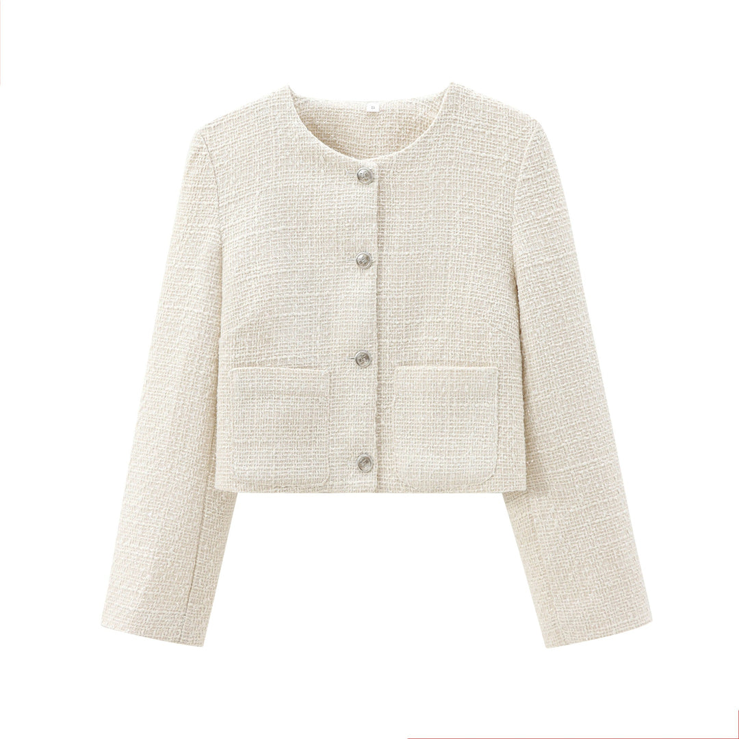 Women Short Cut Designer Jacket with Structured Fabric Lune London