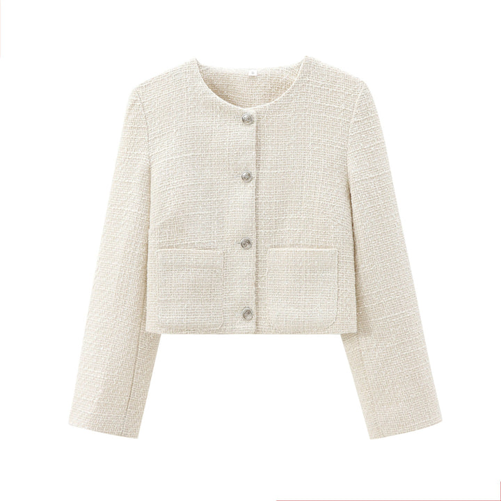 Women Short Cut Designer Jacket with Structured Fabric Lune London