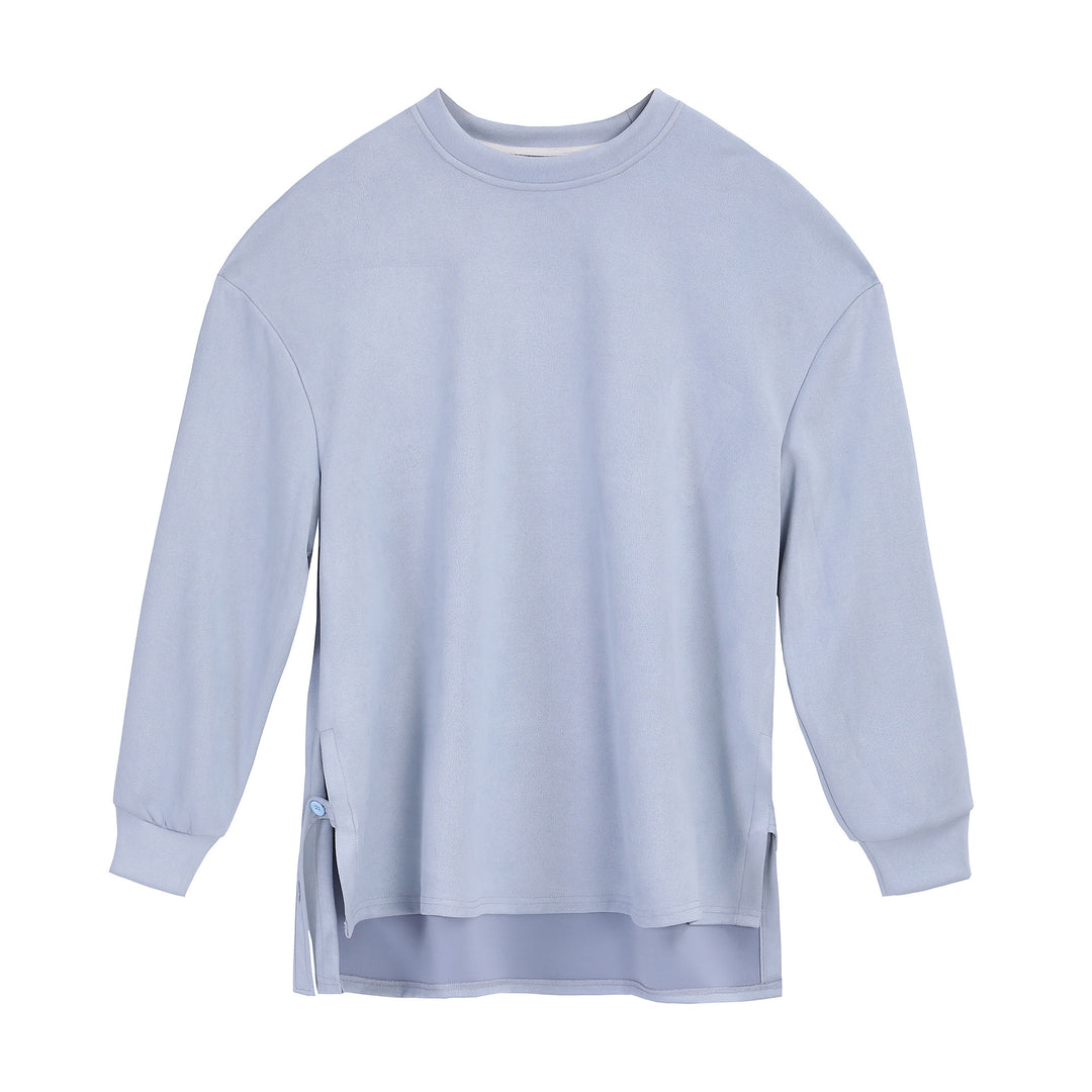 Long sleeve women's t-shirt with an innovative cut and functional side slits Lune London