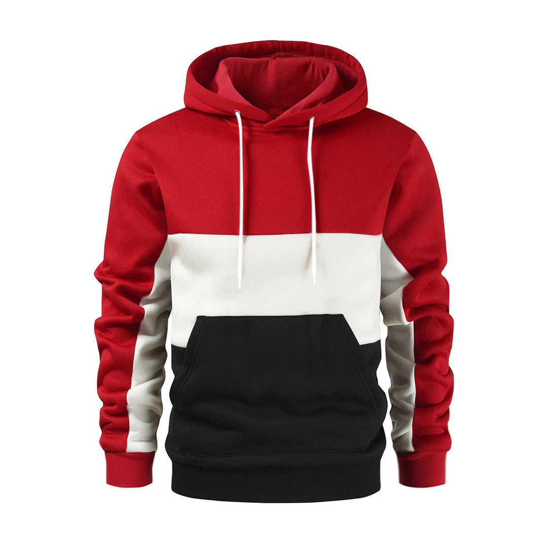 Men's hooded sweatshirt with trendy color block design Lune London