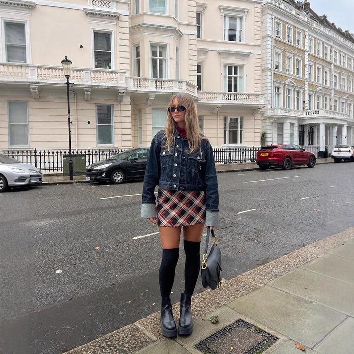 Wide denim pants for women with trendy cuffs Lune London