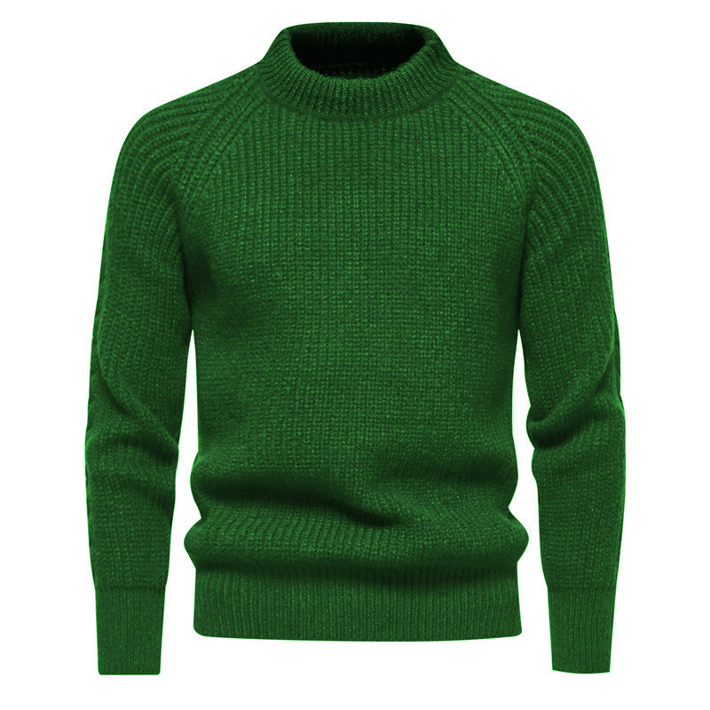Men's chunky knit sweater with high collar and timeless design Lune London