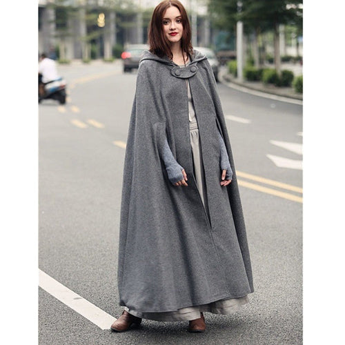 Lune London | Women's elegant hooded cloak with adjustable closure