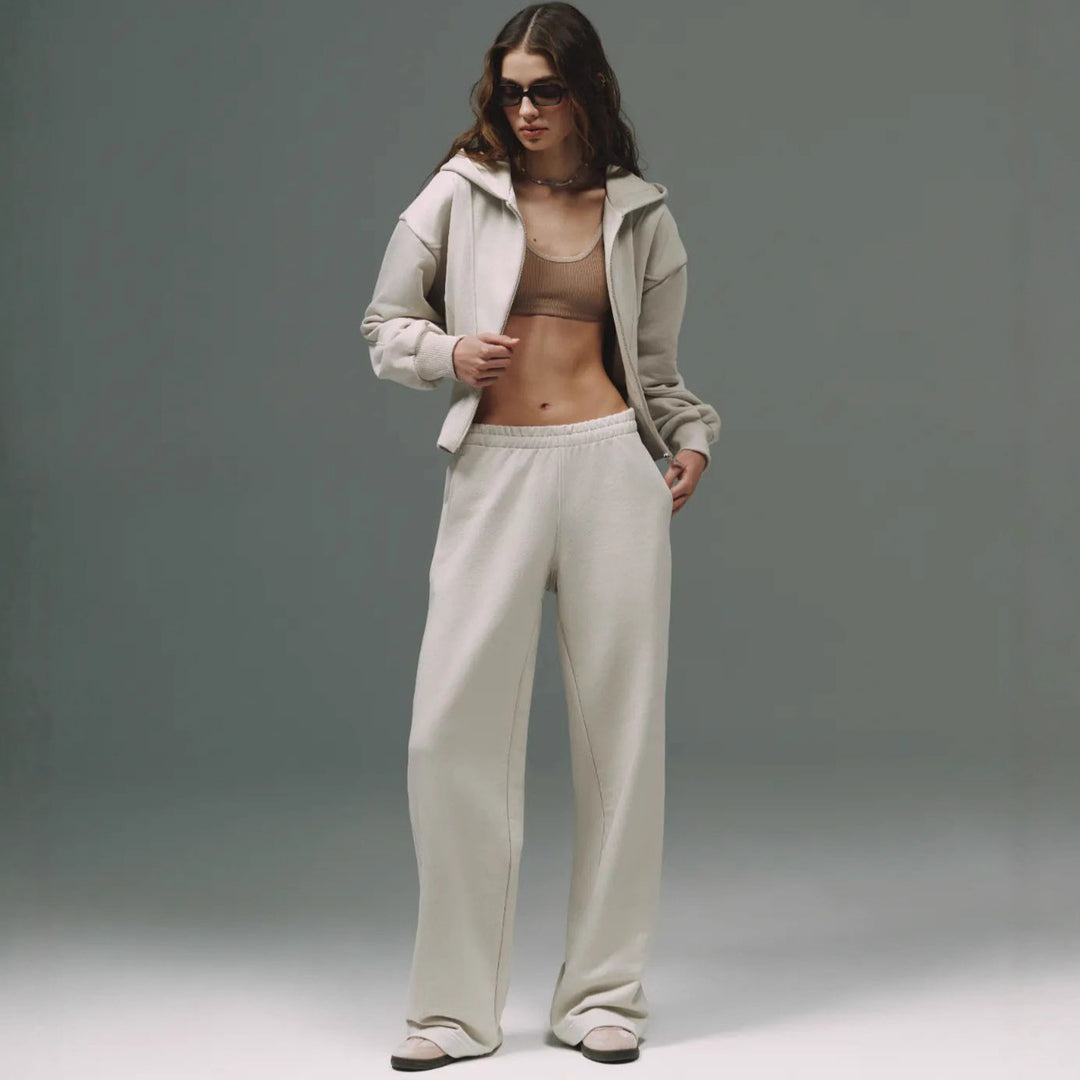 High-quality fleece women's lounge set with hoodie and wide pants Lune London