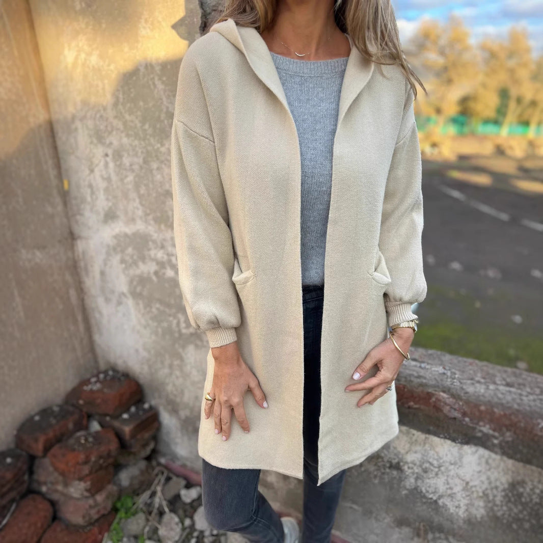 Ladies Long Sleeve Hooded Gilet Lune London