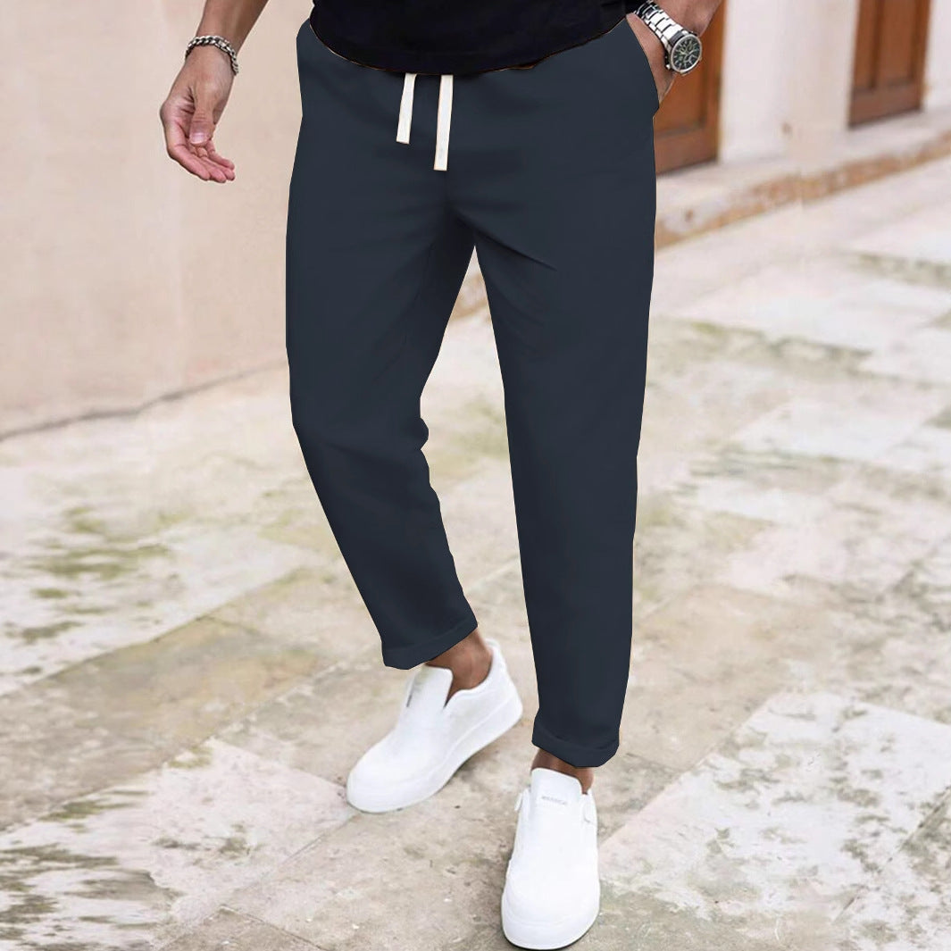 Casual men's jogger pants with adjustable waistband Lune London