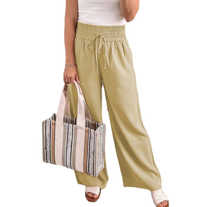 Women's leisure pants with elastic waist drawstring and loose fit Lune London