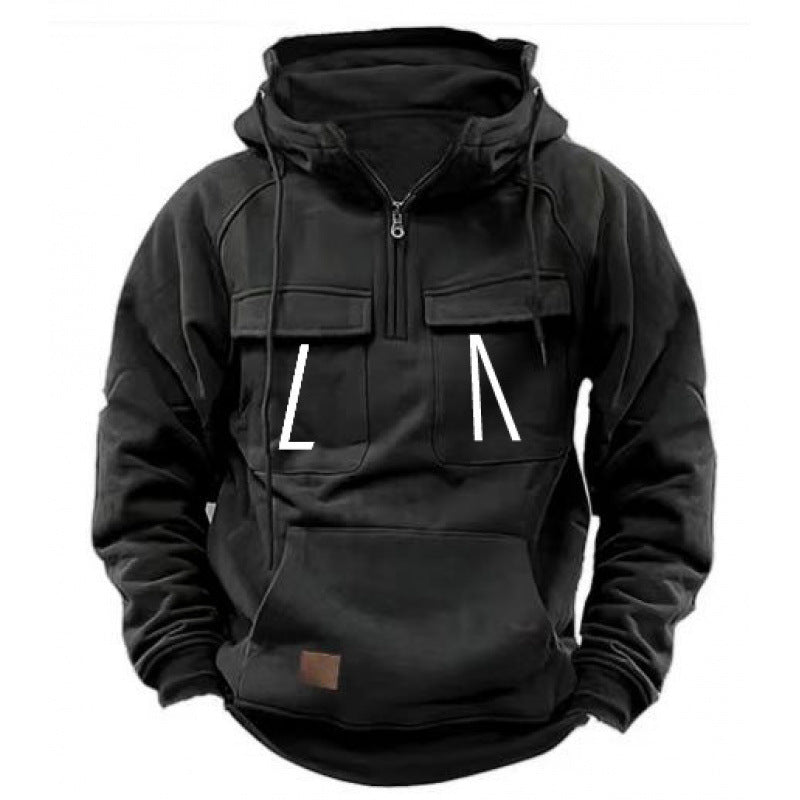 Men's casual hooded sweatshirt with pockets and modern fit Lune London