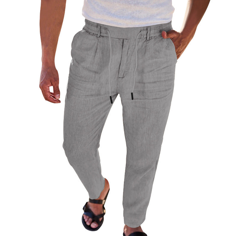 Casual linen pants for men with elastic waist Lune London