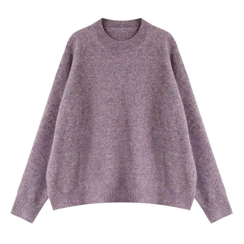 Ladies oversized knit pullover with wide fit and high edges Lune London