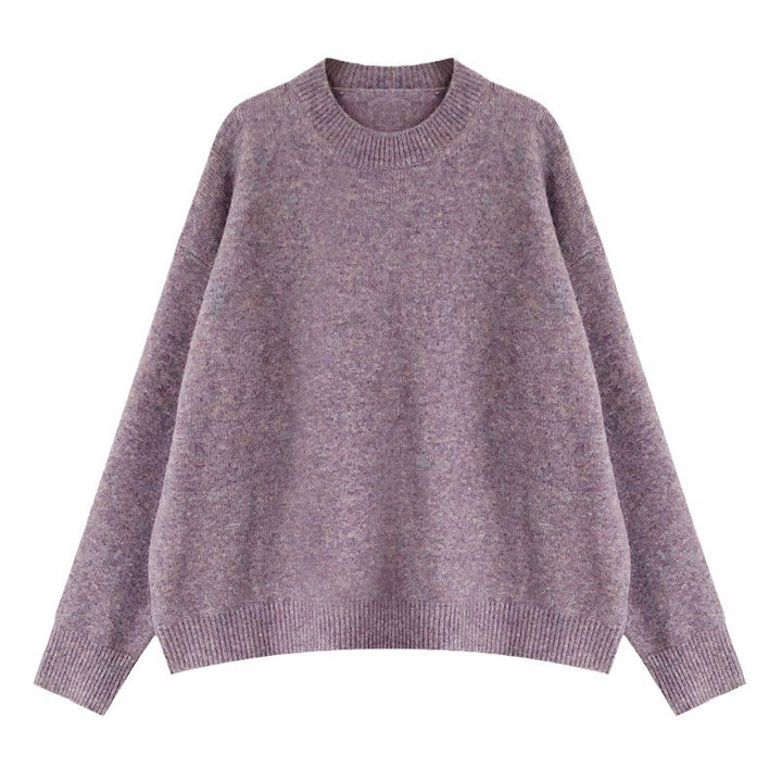 Ladies oversized knit pullover with wide fit and high edges Lune London