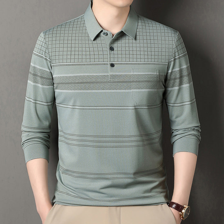 Comfortable polo shirt for men with textured design and elegant details Lune London