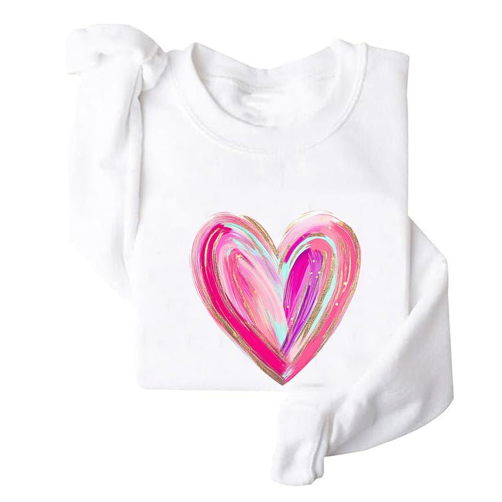 Sweatshirt femme avec design créatif en forme de cœur Chic & Stil